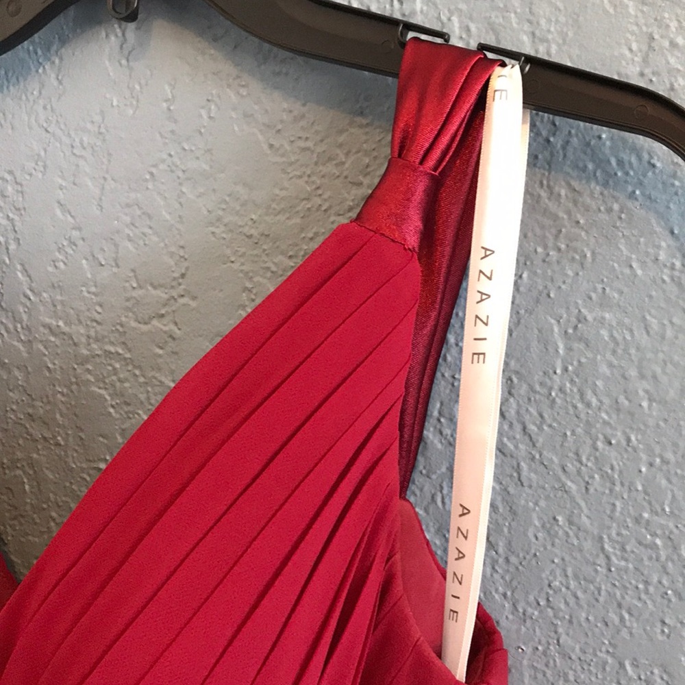 Azazie Leanna Burgundy Dress - Picture 6 of 10